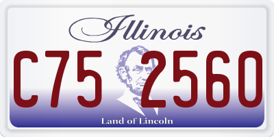 IL license plate C752560