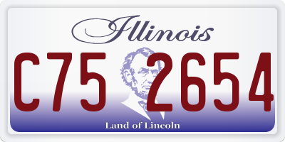 IL license plate C752654