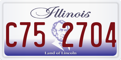 IL license plate C752704