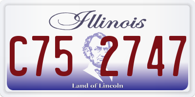 IL license plate C752747