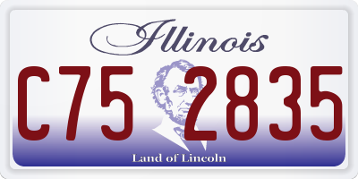 IL license plate C752835