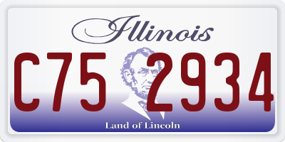 IL license plate C752934