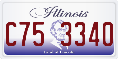 IL license plate C753340