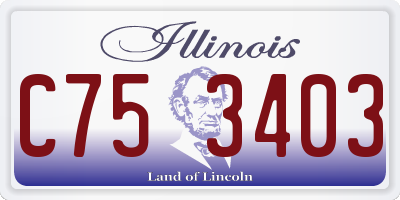IL license plate C753403