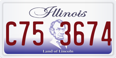 IL license plate C753674
