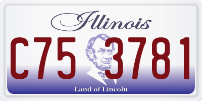 IL license plate C753781