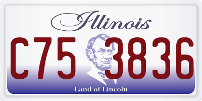 IL license plate C753836