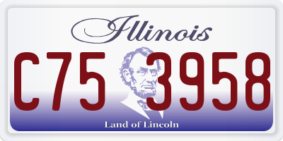 IL license plate C753958