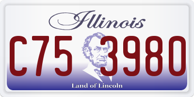 IL license plate C753980