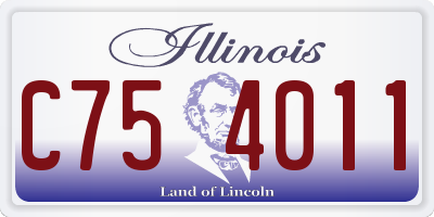 IL license plate C754011