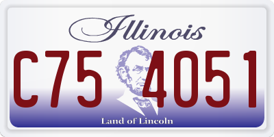 IL license plate C754051