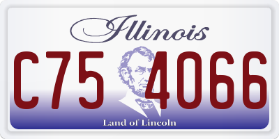IL license plate C754066
