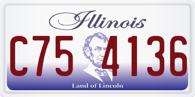 IL license plate C754136