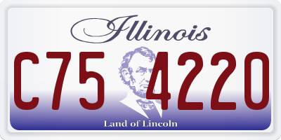 IL license plate C754220