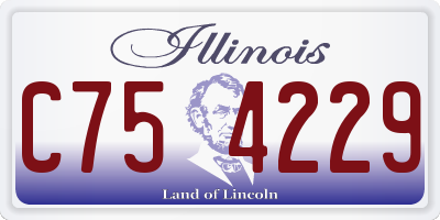 IL license plate C754229