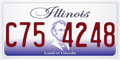 IL license plate C754248