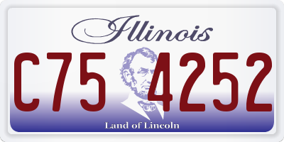 IL license plate C754252