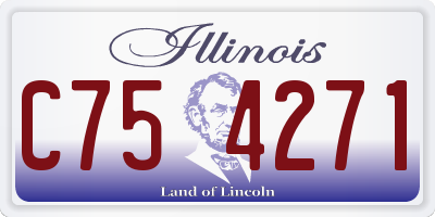 IL license plate C754271