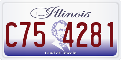 IL license plate C754281