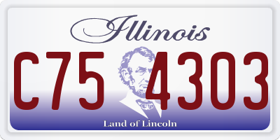 IL license plate C754303