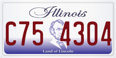 IL license plate C754304
