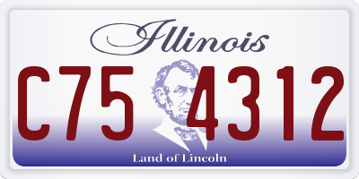 IL license plate C754312