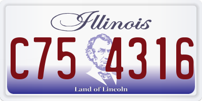 IL license plate C754316
