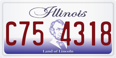 IL license plate C754318