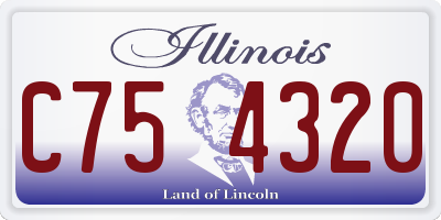 IL license plate C754320