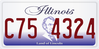 IL license plate C754324
