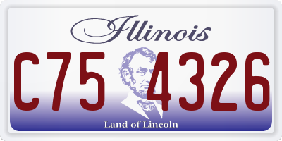 IL license plate C754326