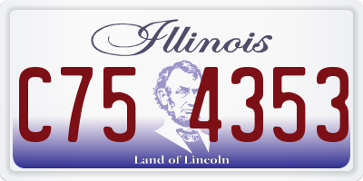 IL license plate C754353