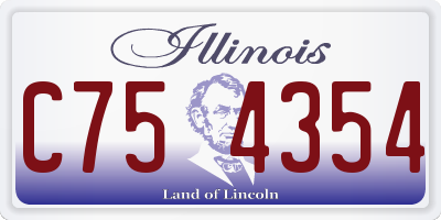 IL license plate C754354