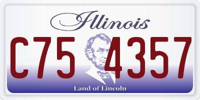 IL license plate C754357
