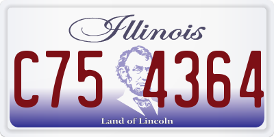 IL license plate C754364