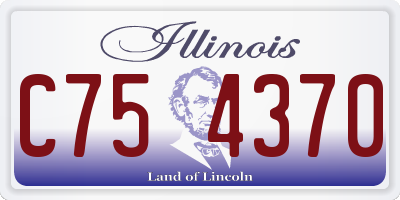 IL license plate C754370