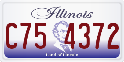IL license plate C754372