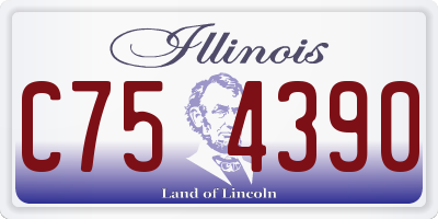 IL license plate C754390