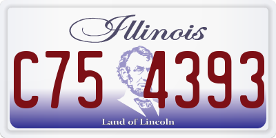IL license plate C754393