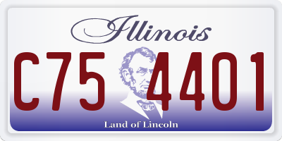 IL license plate C754401