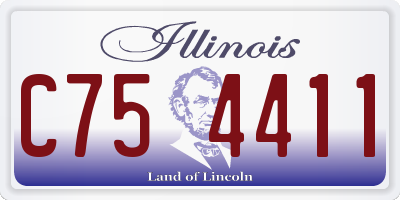 IL license plate C754411