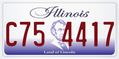 IL license plate C754417