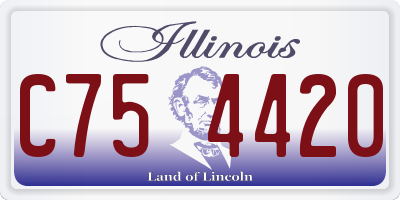 IL license plate C754420