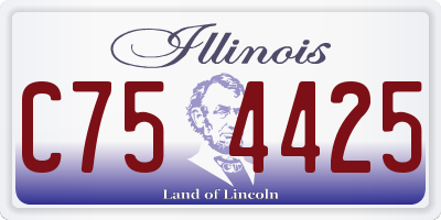 IL license plate C754425