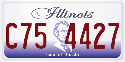 IL license plate C754427