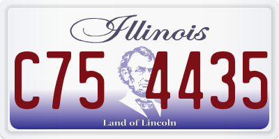 IL license plate C754435