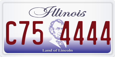 IL license plate C754444
