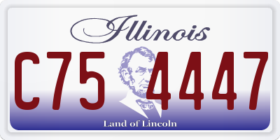 IL license plate C754447