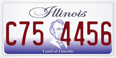 IL license plate C754456
