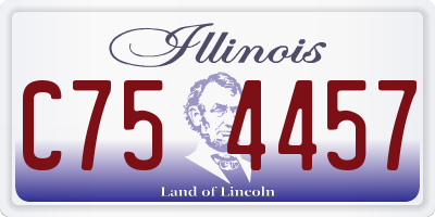 IL license plate C754457